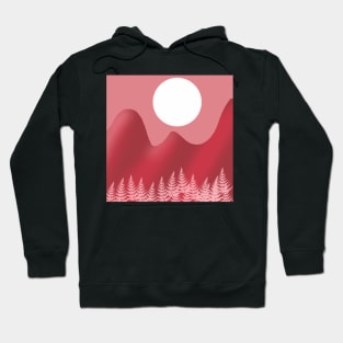 Red Desert Moon Scenery Hoodie